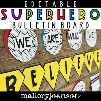 Superhero Cutouts For Bulletin Boards