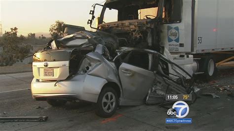 Wrong Way Driver Crashes Into Big Rig On I 15 North In Rancho Cucamonga