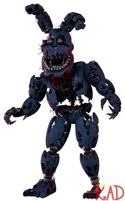 Nightmare Bonnie Render 3 My Lighting By Kingangrydrake On Deviantart