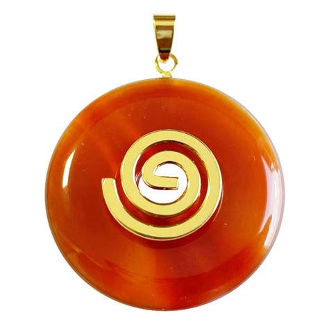 Pendentif Cornaline Pi Chinois Ou Donut Mm Mineraux Fr