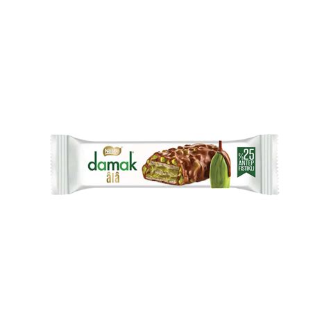 Nestle Damak Milk Chocolate with Pistachio Coated Wafer with Pistachio ...