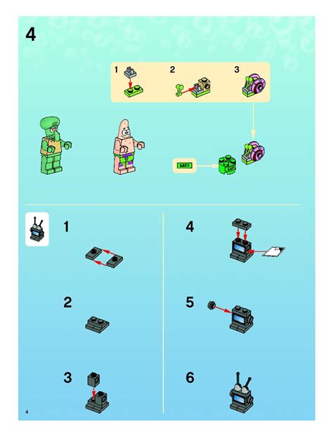 Lego 3834 Good Neighbours At Bikini Bottom Instructions