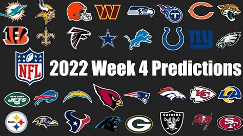 2022 Nfl Week 4 Predictions Youtube