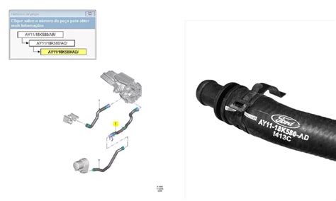 MANGUEIRA DE SAIDA DE AGUA DO AQUECEDOR FORD KA 2014 A 2017 MOTOR 1 5