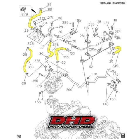 Gm L Duramax Dhd Low Pressure Fuel Line Kit