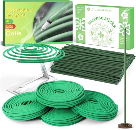 La BellefÉe 48 Citronella Coils Set Outdoor Indoor Activities Jasmine Incense