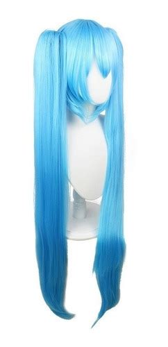 Anime Vocaloid Miku Hatsune Cosplay Peluca Pelo Largo Azul Parcelamento Sem Juros