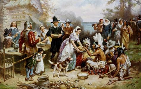 The_First_Thanksgiving, Jean Leon Gerome Ferris (1863-1930) | The ...