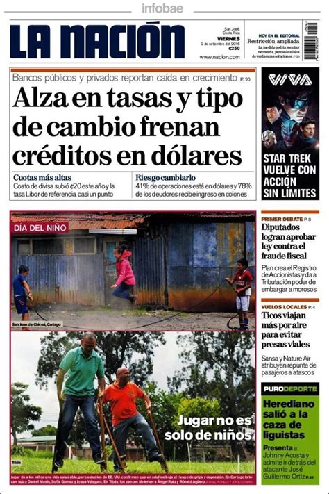 La Nación Costa Rica Viernes 9 De Septiembre De 2016