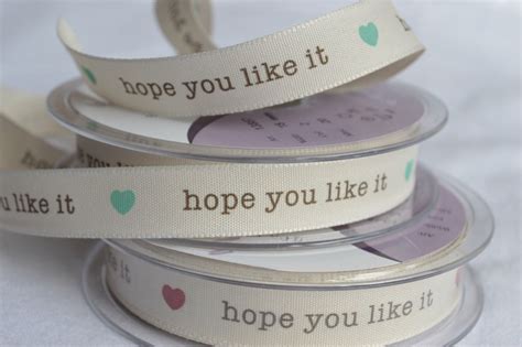 Printed 15mm Hope You Like It Message Ribbon From Etsy Uk