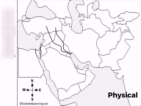 Middle East Physical Map Diagram | Quizlet