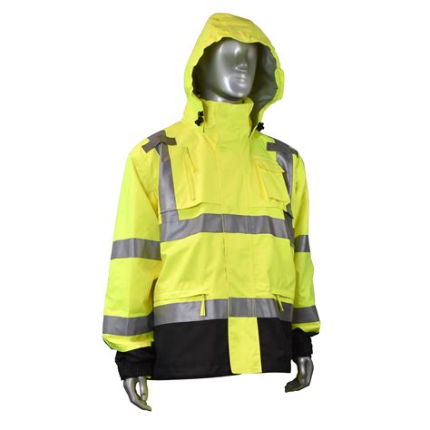 Class 3 Heavy Duty Rain Jacket With Reflectivz Trafficsafetywarehouse