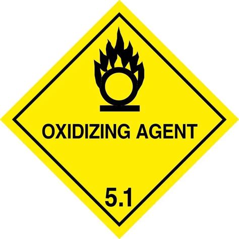 Class 51 Oxidizer Label Dangerous Goods