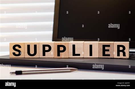 Supplier Word Made With Wooden Blocks Concept Stock Photo Alamy