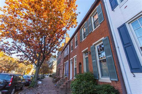 Residential Street In Federal Hill Baltimore Md