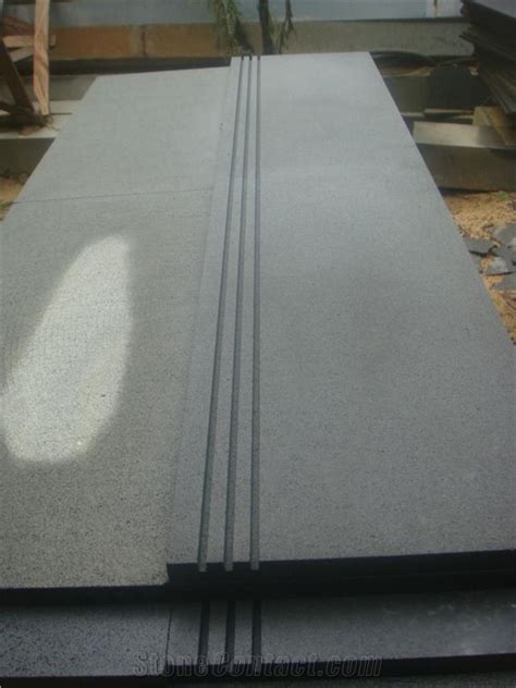 China Black Basalt Tiles Slabs Dark Basalt Hainan Black Basalt