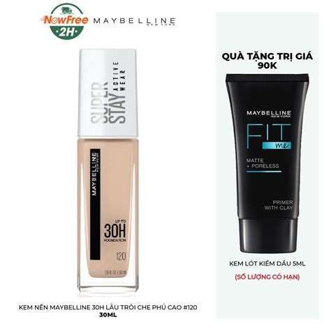 Kem Nền Maybelline 30H Lâu Trôi Che Phủ Cao 120 30ml Hasaki vn