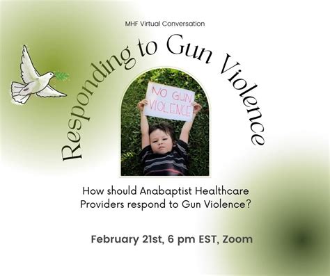 How Should Anabaptist Healthcare Providers Respond To Gun Violence