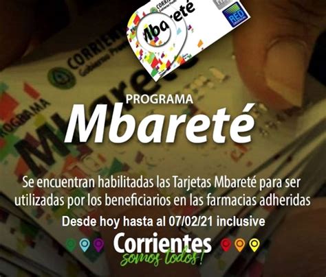 Se encuentran habilitadas las tarjetas Mbareté y Mamá Mbareté INFOPASO