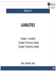 Module 1 Liabilities PPT Pdf Module 1 LIABILITIES Chapter 1