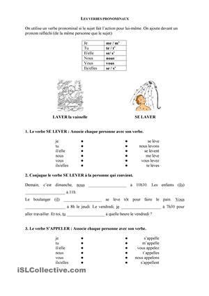 Les Verbes Pronominaux Exercices PDF