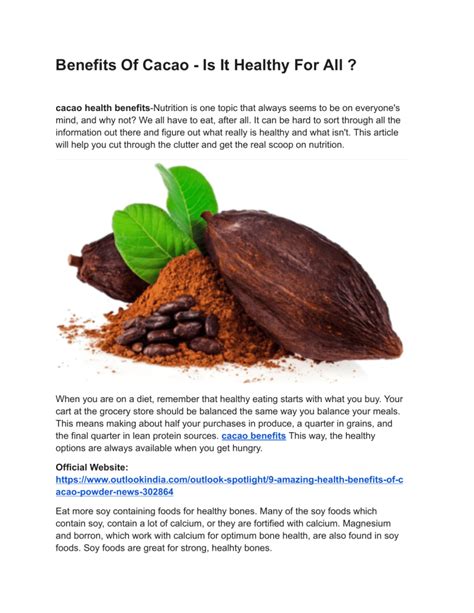 cacao benefits