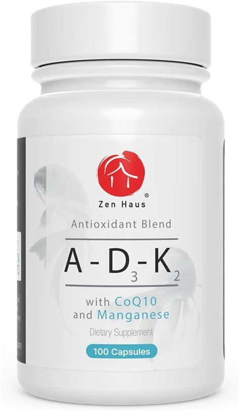 ADK Vitamin Supplement with Network Antioxidants - A, D3, K2 (MK-7 Non ...