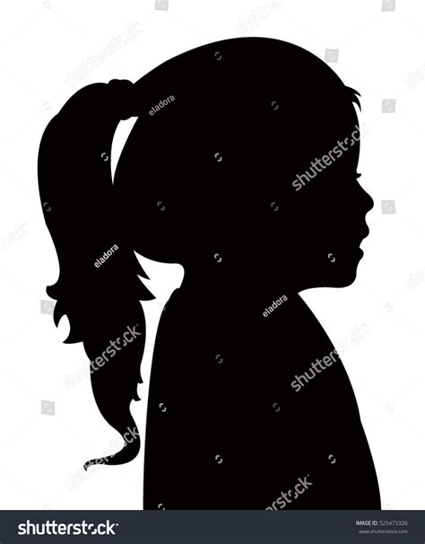 Kid Head Silhouette Vector Stock Vector (Royalty Free) 525473326 ...