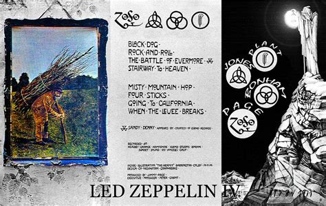 Led Zeppelin 4 album art Mixed Media by David Lee Thompson - Pixels