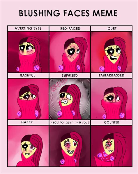 Blushing Faces Meme N Wip By Pinkflames3 On Deviantart