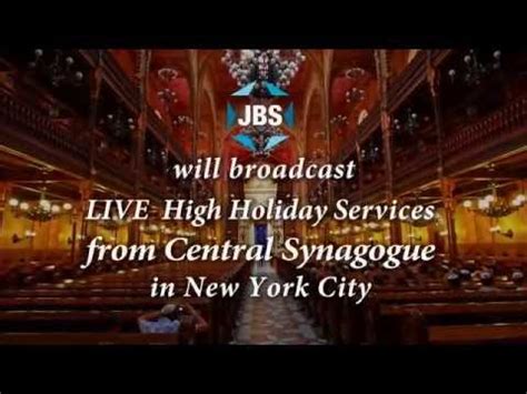 Live Yom Kippur Services From Central Synagogue On Jbs Youtube