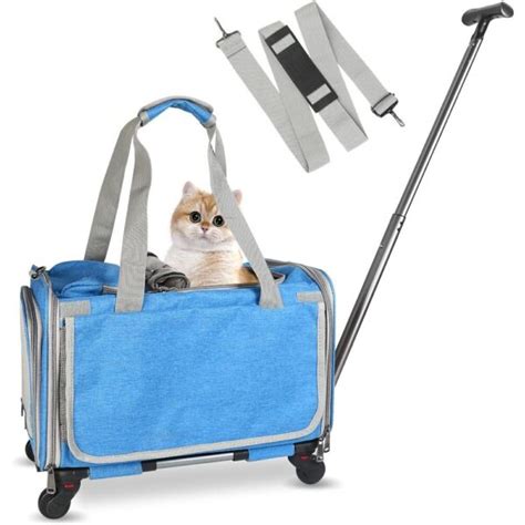 Airline-Approved Cat Carrier on Wheels, Comfort-Enhanced with ...