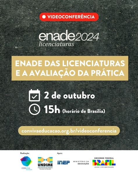 VIDEOCONFERÊNCIA INEP SOBRE O ENADE 2024 UNIVERSIDADE FEDERAL DA