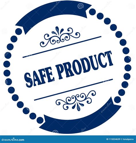 Safe Product Blue Seal Stock Illustration Illustration Of Logo