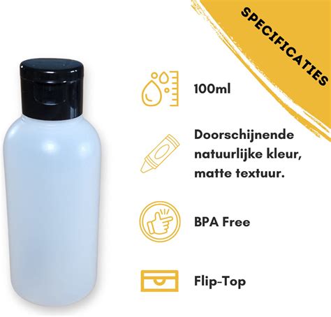 100ml Fles Met Klepdop 10 Stuks Plastic Flesjes BPA Vrij