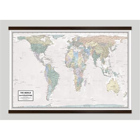 World Gall Orthographic Projection Wall Map By South Of Kings The Map