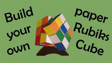 How To Build A Rubiks Cube Out Of Paper With Template Youtube