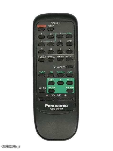 Comando Para Aparelhagem Panasonic Eur Tv Udio E Fotografia