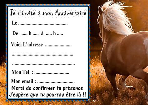 Carte Invitation Anniversaire A Imprimer