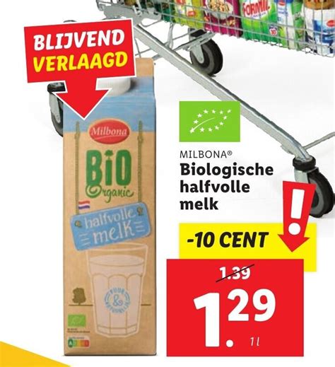 Milbona Biologische Halfvolle Melk Aanbieding Bij Lidl