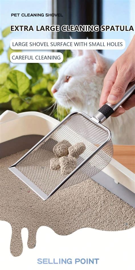 Cat Litter Scoop Fine Mesh Stainless Steel Cat Litter Cleaner, Easy ...