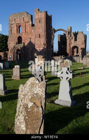 Ruined Monastery Walls, Lindisfarne, England Stock Photo - Alamy