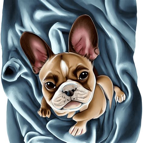 Cute Disney Style Cartoon of Happy Baby French Bulldog Puppy · Creative ...