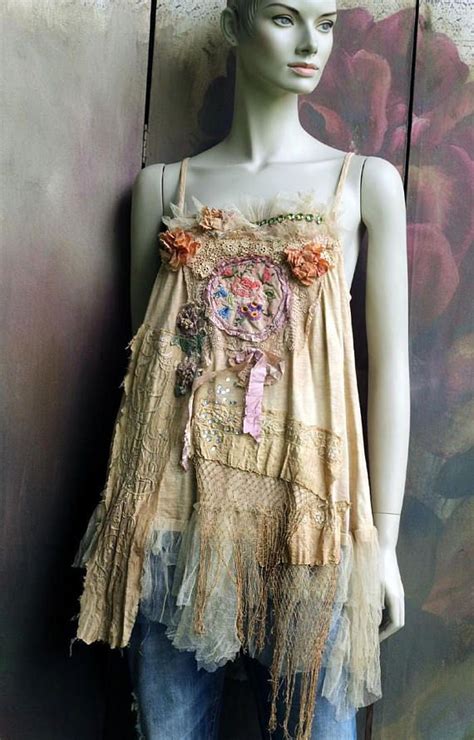 Rose Cameo Top Shabby Chic Whimsy Bohemian Top Vintage Etsy Shabby