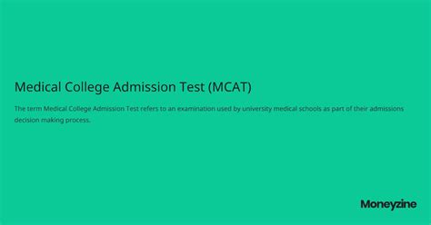 Medical College Admission Test (MCAT)