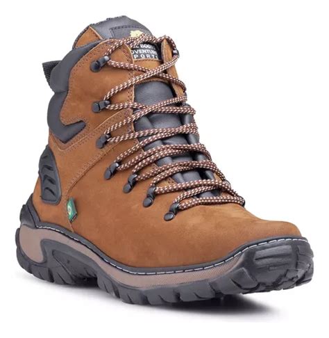 Bota Coturno Casual Masculino Couro Legitimo Cano Médio Full