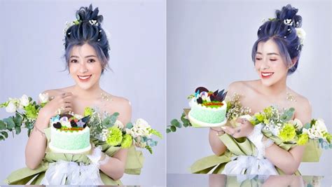 Hot tiktoker Linh Barbie bắt trend biến em thành bó hoa