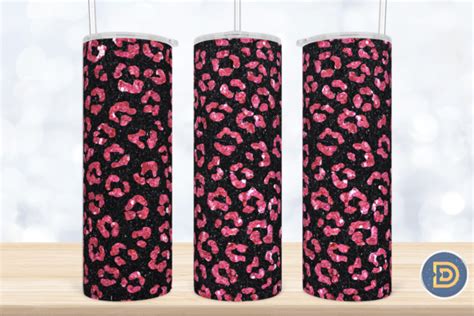 Glitter Leopard Valentine Oz Tumbler Graphic By Drizzle Designs