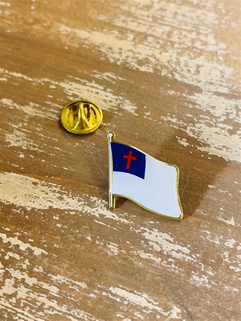 Christian Waving Flag Lapel Pin Made in USA - Etsy