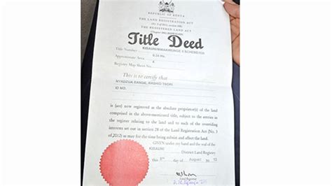 Land Title Deed Search In Kenya PRORFETY